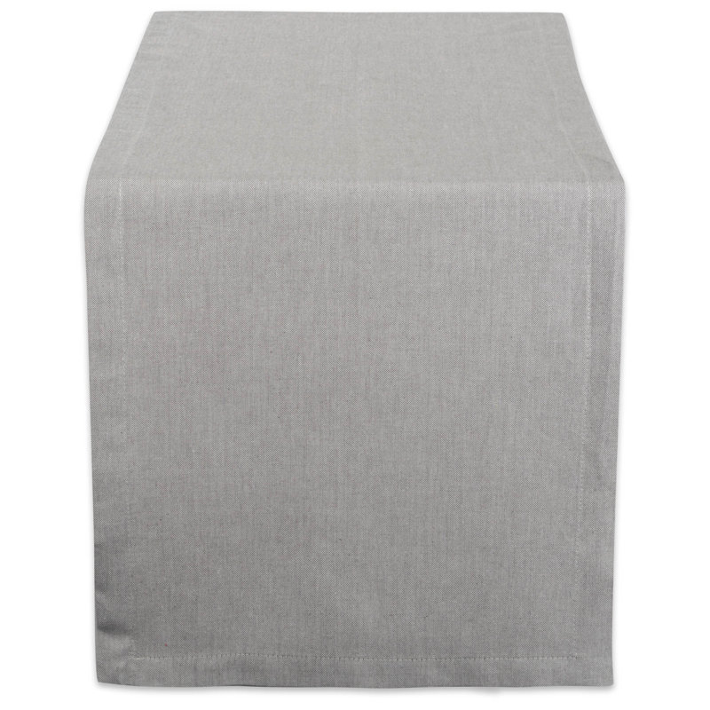 Kristina 100% Cotton Table Runner, 72" L x 14" W, Chambray Stone