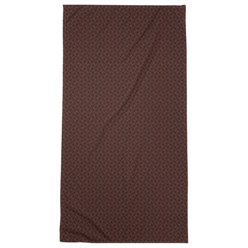 Serviette de bain hexagonale classique en treillis, Rouge/noir