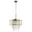 Lustre tambour en métal à 5 lumières Jolie avec détails en cristal-311498348