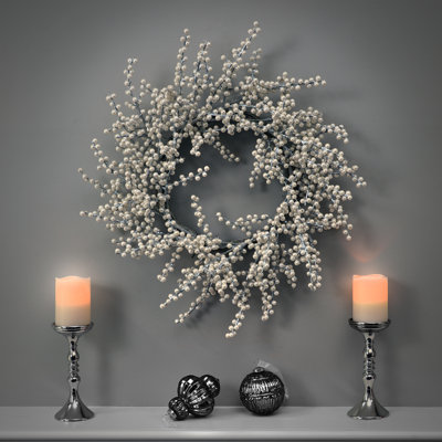 24" Waterproof Winter Berry Wreath