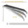 Outsunny 395cm W x 300cm D Polyester Cover Motorised Retractable Patio Awning,Door Canopy,Window Awning,Freestanding Awning