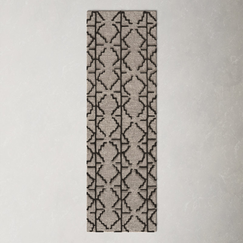 Hand Tufted Wool Indoor Rug, Runner 2'6" x 8'