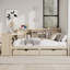Lit de jour simple en bois massif de style scandinave pour enfants, tiroirs de rangement, bureau, port de charge et bibliothèque, naturel-1707192189