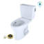 Toilette allongée deux pièces à double chasse d’eau avec chasse d’eau Dynamax tornade et CEFIONTECT (siège non inclus) Drake®