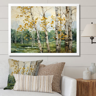«Birch Tree Whispers Landscape I», reproduction sur toile
