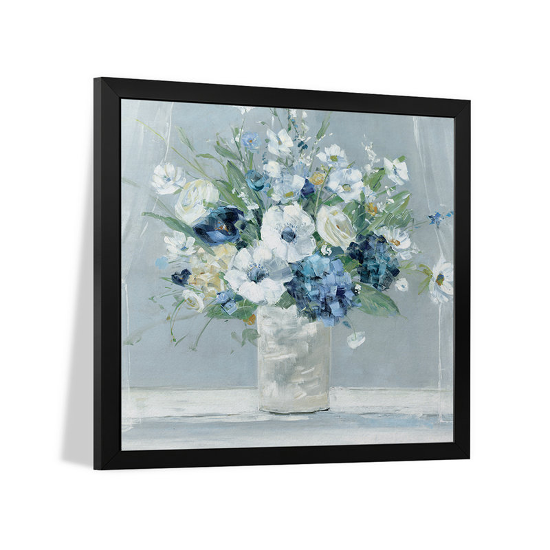 «Be Happy Blue» par Sally Swatland, H 16 po x l 16 po