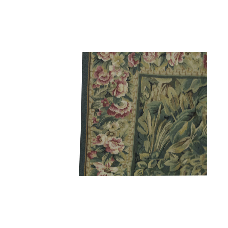 Needlepoint Wool Floral Area Rug
