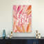 Fleurs sereines, art mural abstrait contemporain représentant une plante, nature.-1520003977
