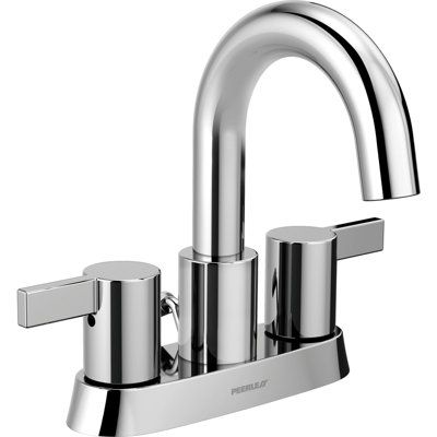 Robinet de salle de bain central à deux poignées avec drain Precept