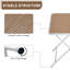  Table carrée pliante Summer Modern 28 po en polypropylène blanc / kaki