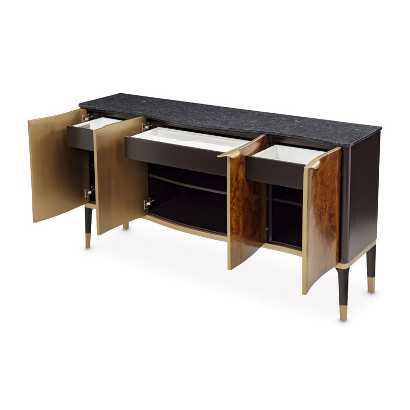 Malibu Crest 74.5'' W Sideboard, Dark Espresso/Mahogany
