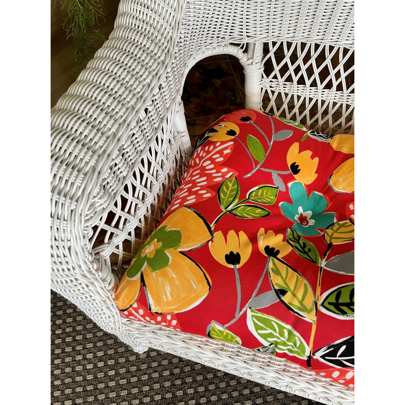 Coussin de siège Tempo Old Mariposa Poppy, Jaune / rouge