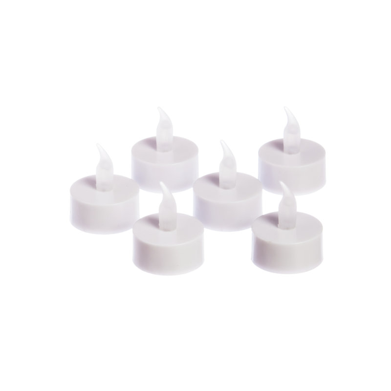 Ensemble 6 pièces de bougie sans flamme del sans parfum