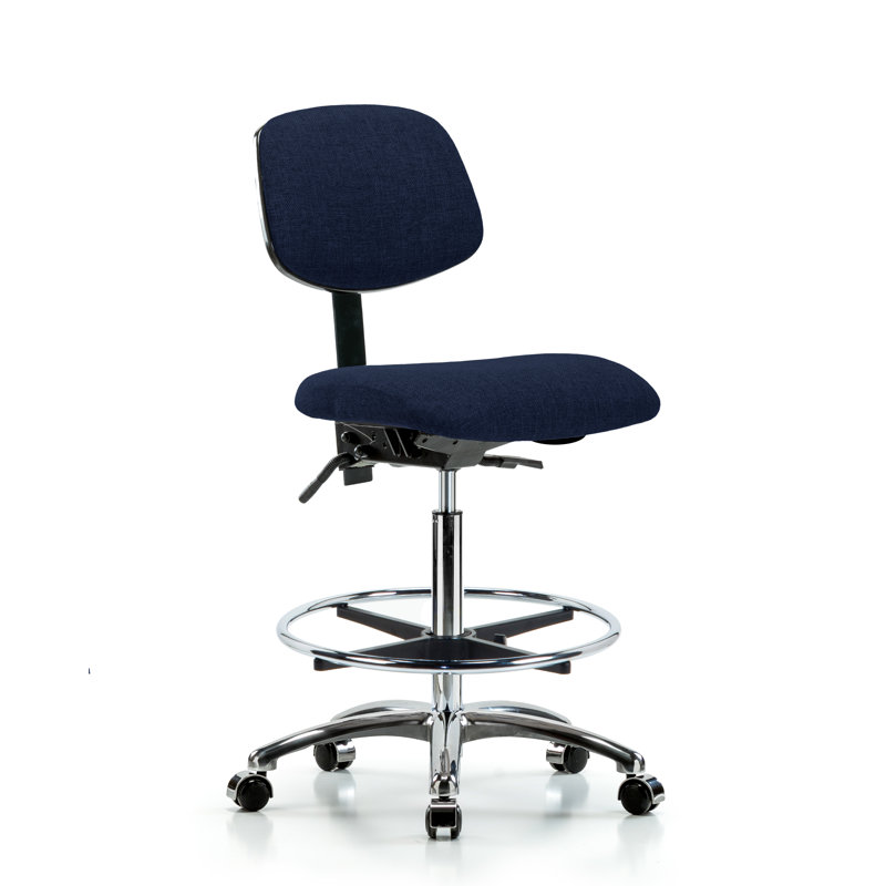 Chaise de dessin Charlotte, Roulettes, Inclus, Bleu marine