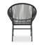 NUSA OUTDOOR PATIO WICKER CHAIR, WHITE PE RATTAN & IRON FRAME, SET OF 2-1138278189
