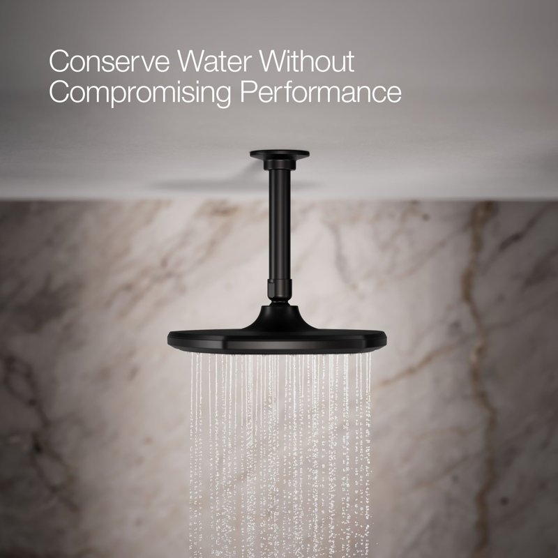 Occasion 8 In. Single-Function Rainhead, Matte Black, 1.75 GPM