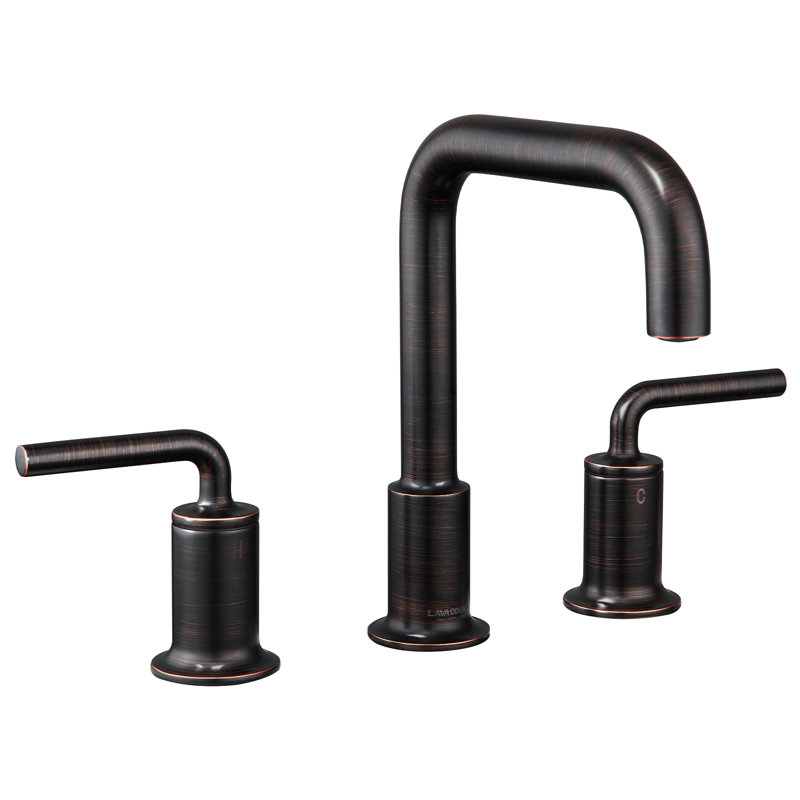 Widespread 2-handle Bathroom Faucet with Drain Assembly, Oil Rubbed Bronze