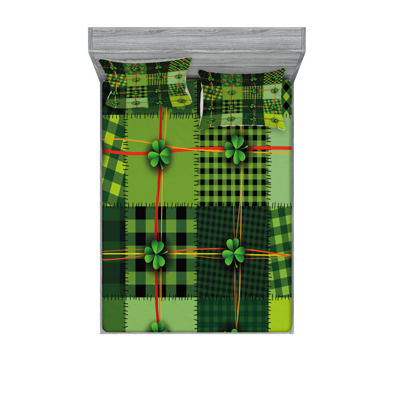 Multicolore ensemble de draps et taies décoratives Ambesonne, Ensemble de draps pour très grand lit + 1 drap-ho