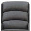 Fauteuil à bascule Fabien en tissu gris avec siège à ressorts ensachés et structure en bois pour une détente confortable