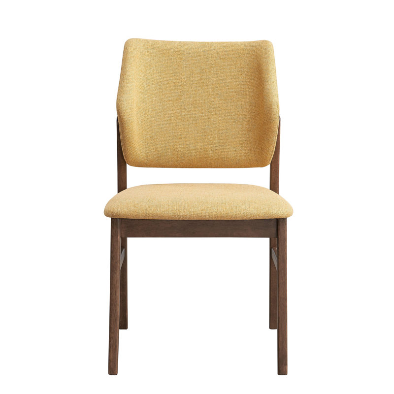 Chaise d'appoint Sarha en tissu et finition noyer (ensemble de 2)