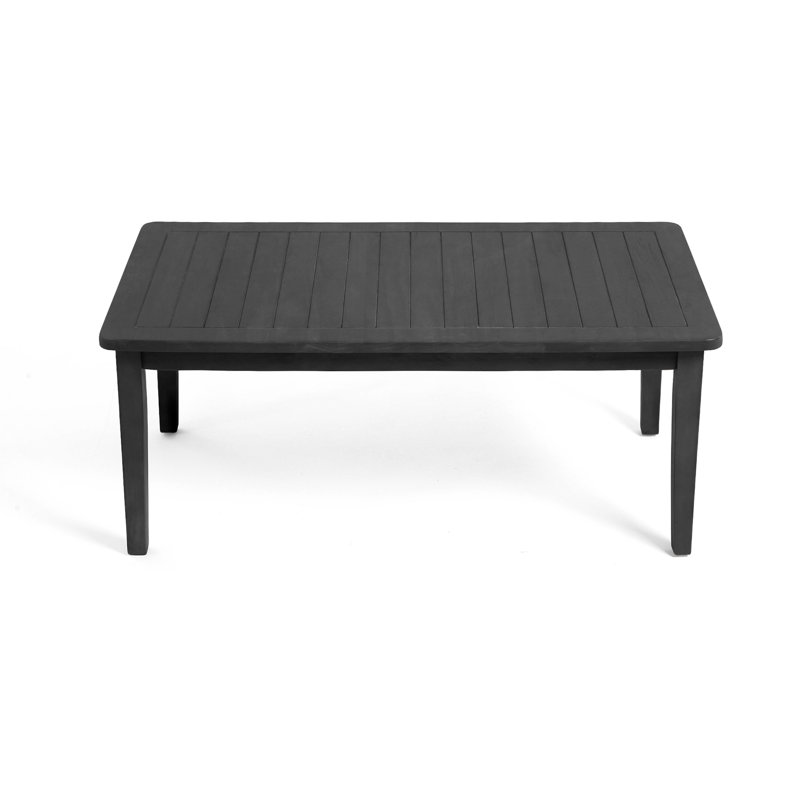 Solid Wood Teak Outdoor Coffee Table, Black