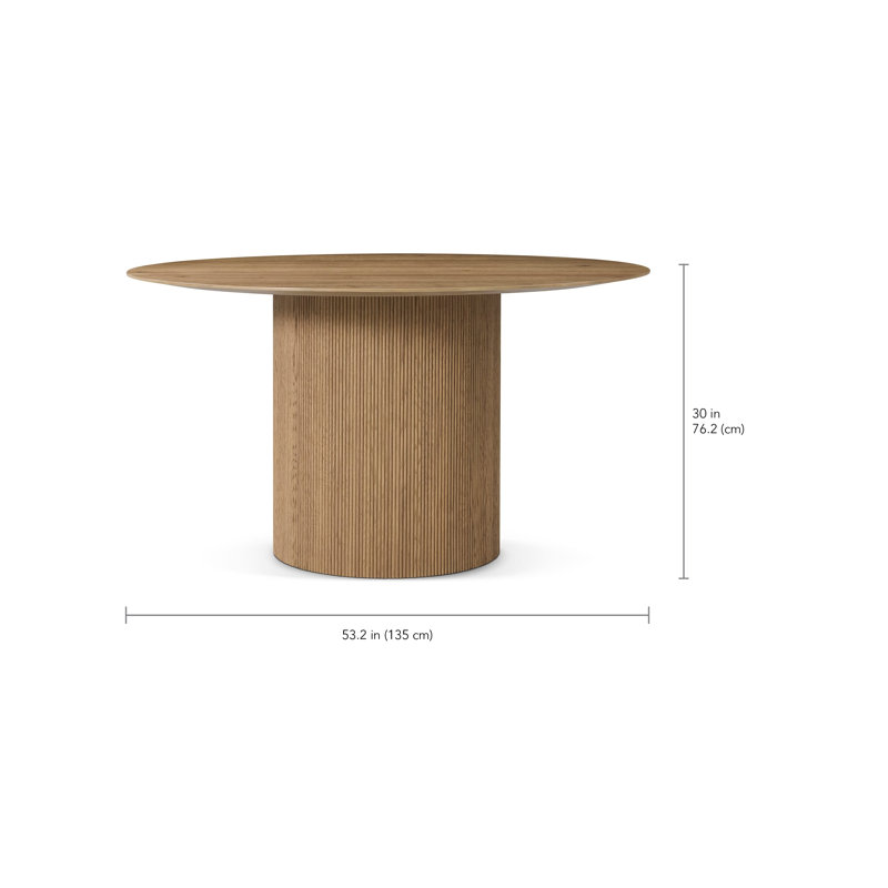 Vienna Dining Table, Natural, 30" H x 53.15" L x 53.15" W