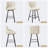 Versatile 26-Inch Upholstered Counter Stools - Ideal for Kitchen Islands and Home Bars-1663301834