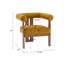 Chaise d'appoint moderne rembourrée avec accoudoirs ronds-618503552