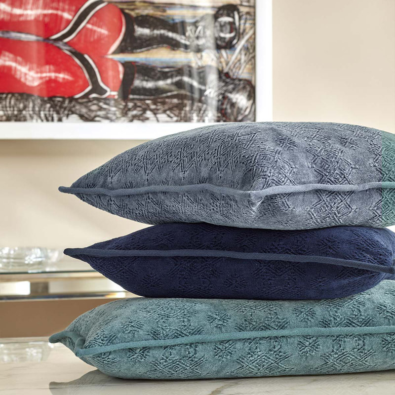 SYRACUSE Pillow Cover & Insert, Light Blue, Square 18"