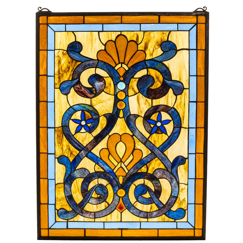 Victorian Mandolin Stained Glass Window