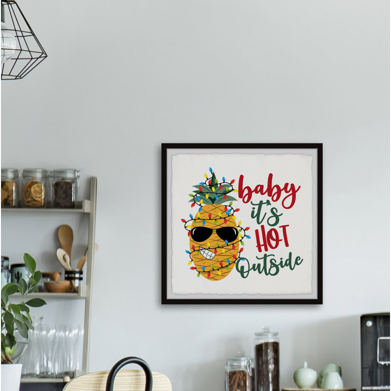 Hot Outside - Single Picture Frame Print, 45cm H x 45cm W x 3.81cm D
