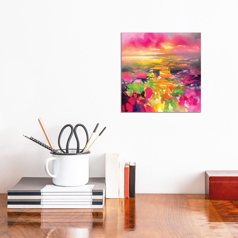 «Fragments From Above» par Scott Naismith - impression d'art graphique, Toile tendue, 12" H x 12" W x1.5" D, Pas de tapis