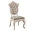 Élégantes chaises d'appoint en or rose et blanc perle 2 - Décoration de salle à manger sophistiquée de 2 Grace
