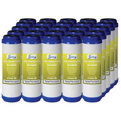 iSpring FG15X25 Box of 25 10"x 2.5" GAC Granular Activated Carbon Water Filter Replacement Cartridge