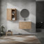 Meuble-lavabo mural avec lavabo et armoire latérale-845134759
