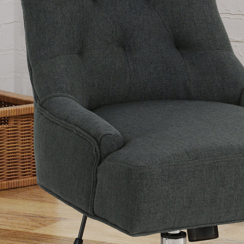 Chaise de bureau moderne en gris foncé, assise, pivotant et réglable