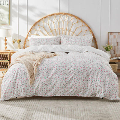 Ensemble de housse de couette pour très grand lit Gogreen, ensembles de literie pour très grand lit en microfibre douce et respirante, ensemble de housse de couette à motif très confortable avec fermeture à glissière (très grand)