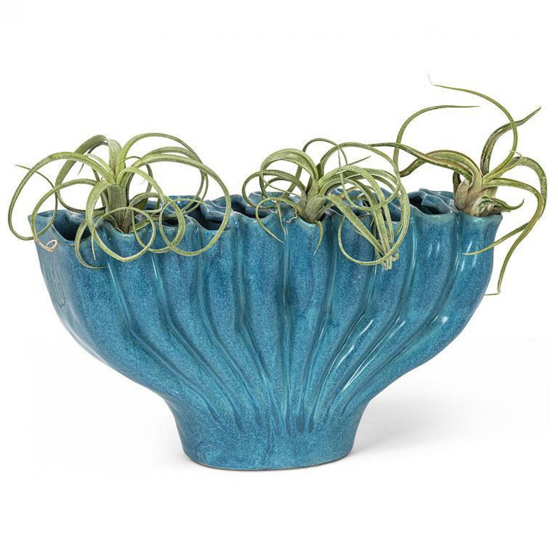 Vase de table en céramique Bovina, H 7 po x l 12 po x P 5 po