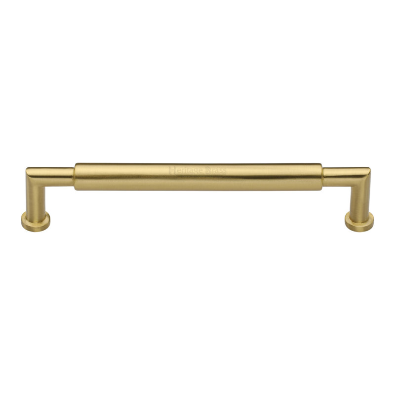 Heritage Brass Heritage Cabinet Pull Bauhaus Round Design, 217cm L x 13cm W, Satin Brass