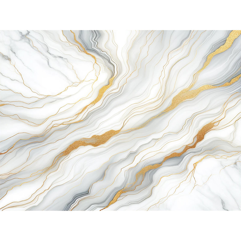 Golden Veins Marble Elegance - impression sur toile tendue, H 24 po x l 36 po x P 1,5 po