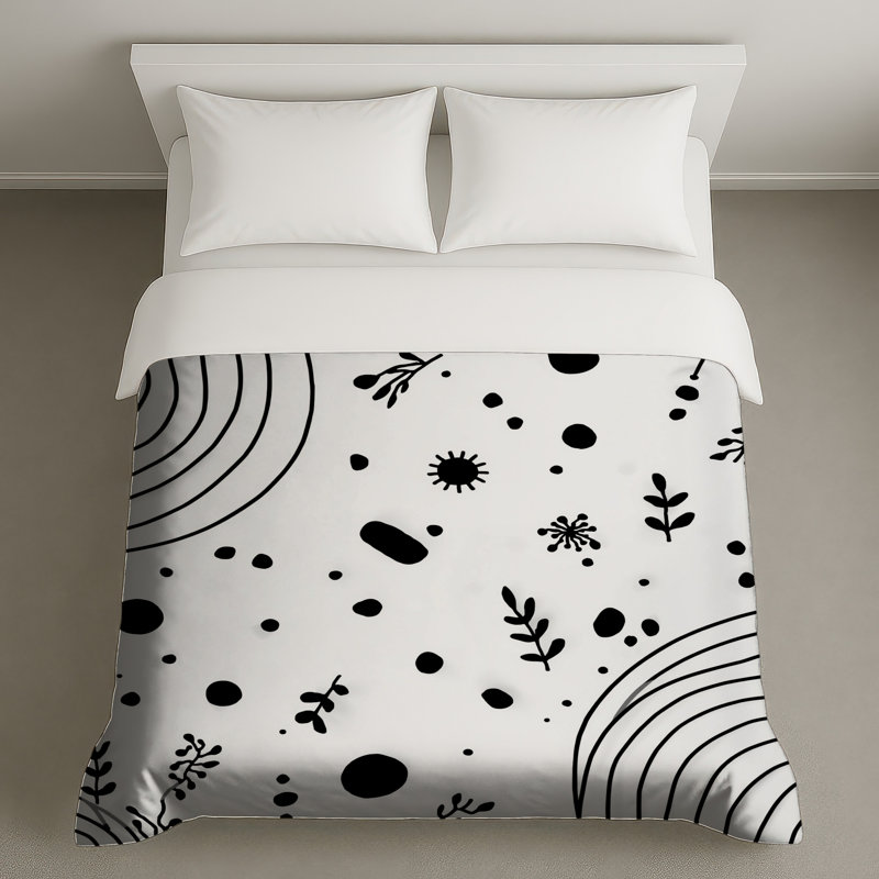 Housses de couette Abstract Doodles, Lit simple
