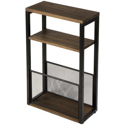 Table de bout avec tablette et rangement en bois massif