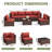 7 Piece Rattan Sectional Seating Group with Cushions-442894130