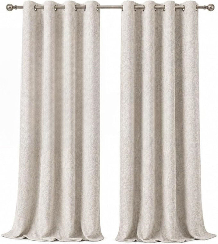 MHG Living Eyelet 100% Cotton Curtains - 2 Panels Pair