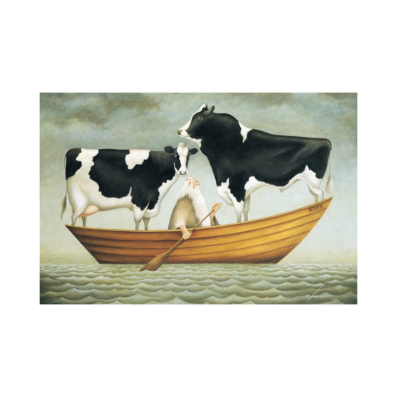 Noah 1 Piece Wrapped Canvas Painting, 30.48 cm H x 45.72 cm W