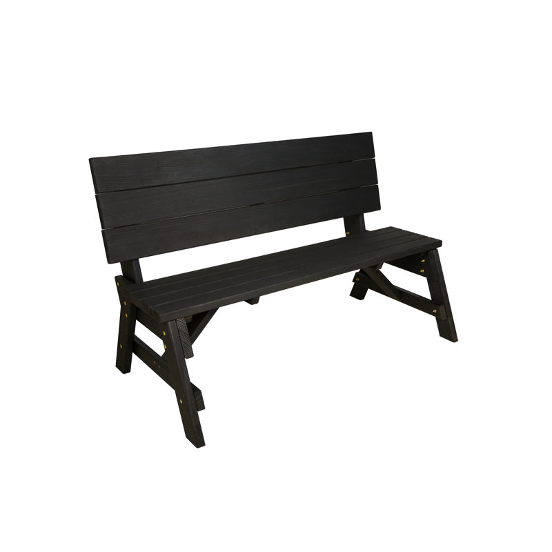 Table de pique-nique Amish, Teinture noire semi-unie