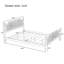 Base de lit en rotin traditionnel grand format - bois de pin massif et rotin pe, aucun sommier requis-1757676849