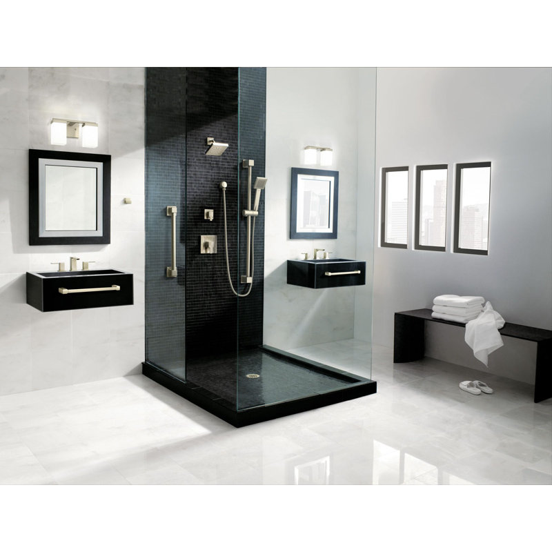 90 Degree Tub and Shower Faucet with Posi-Temp, Brushed Nickel