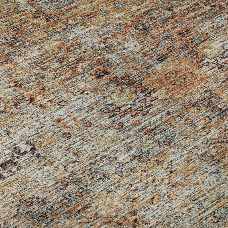 Premium Machine Washable Ducote AMF1143 Global Rug, Rectangle 8 pi x 10 pi