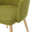 Chaise de salle à manger (2) - Structure en fer avec finition en bois et tissu d'ameublement en tissu de qualité moderne